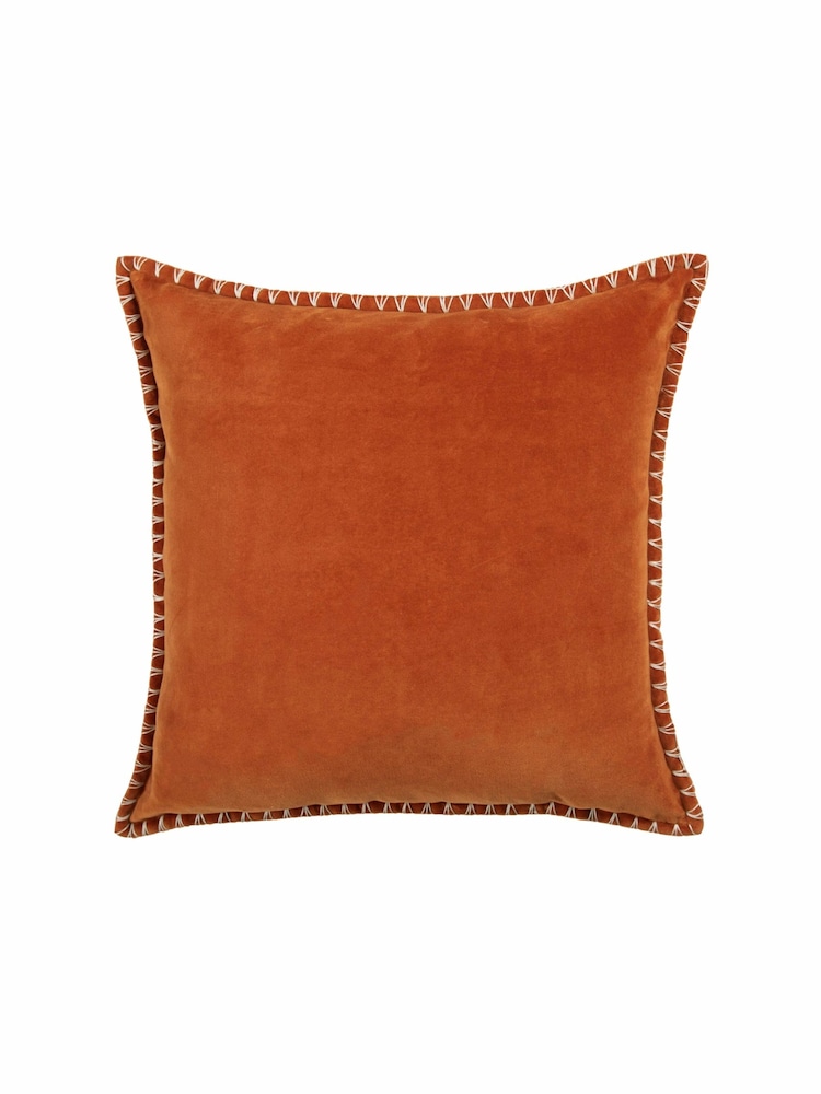 Voyage Sunset Stitch Plain Blanket Stitched Cushion - Image 2 of 4
