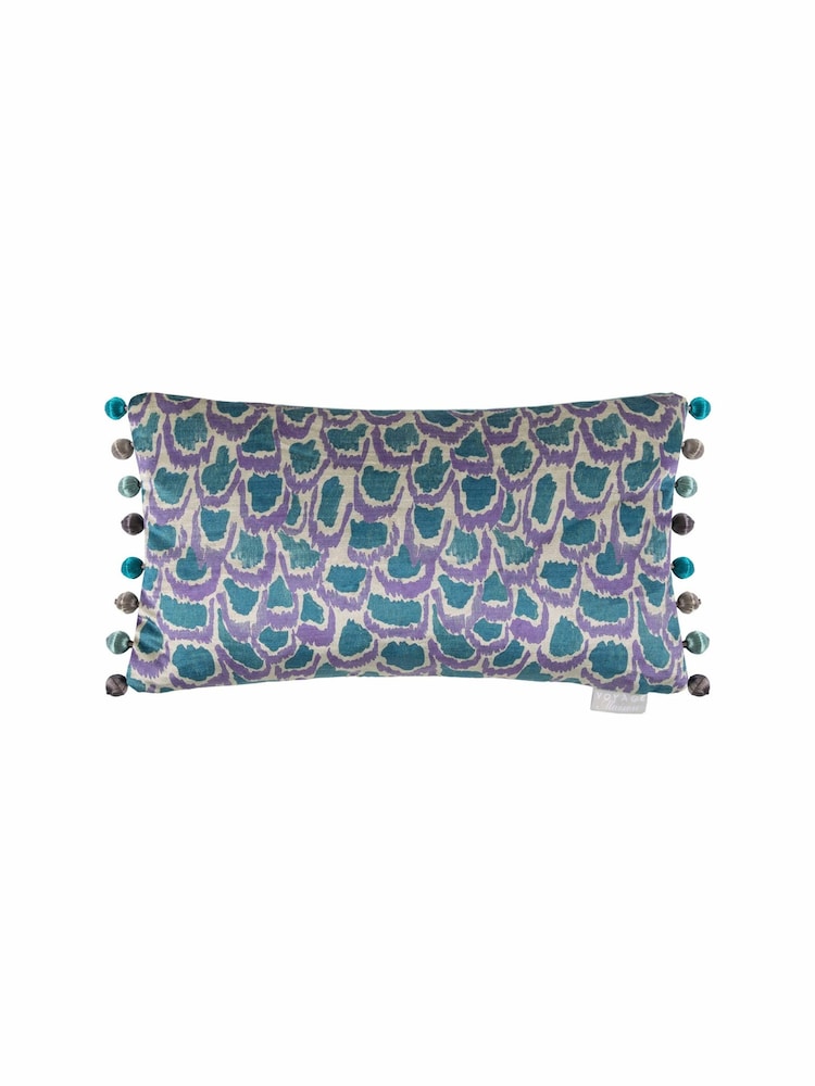 Voyage Emerald Nada Abstract Pom-Pom Cushion - Image 2 of 4