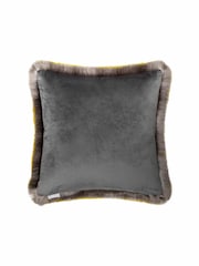 Voyage Fuchsia Heligan Floral Fringed Cushion - Image 3 of 4