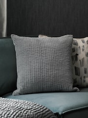 Voyage Steel Grey 50 x 50cm Haze Velvet Cushion - Image 1 of 4