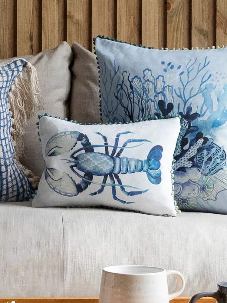 Voyage Cobalt Gerroa Animal Loop Edge Cushion - Image 1 of 4