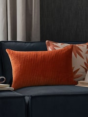 Voyage Sunset Orange 40 x 60cm Haze Velvet Cushion - Image 1 of 4