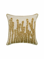 Voyage Mustard Herb Floral Piped Cushion - Image 2 of 4