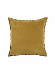 Voyage Mustard Stitch Plain Blanket Stitched Cushion - Image 2 of 4