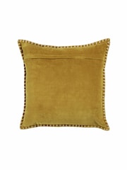 Voyage Mustard Stitch Plain Blanket Stitched Cushion - Image 3 of 4