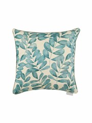 Voyage Aqua Rowan Floral Piped Cushion - Image 2 of 4