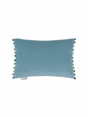 Voyage Emerald Nesidora Floral Pom-Pom Cushion - Image 3 of 4