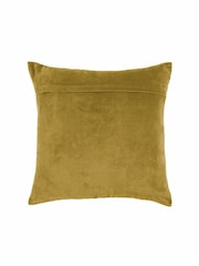 Voyage Mustard Yellow 50 x 50cm Taro Embroidered Velvet Cushion - Image 3 of 4