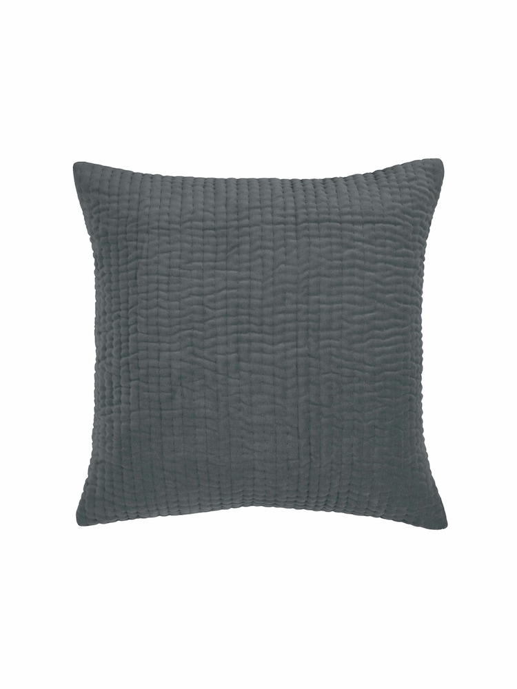 Voyage Storm Grey 50 x 50cm Haze Velvet Cushion - Image 2 of 4