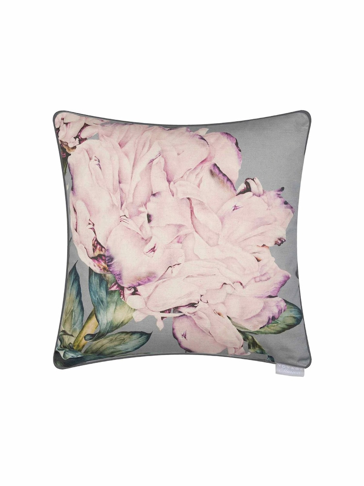 Voyage Linen Parcevall Lavender Floral Piped Cushion - Image 2 of 4