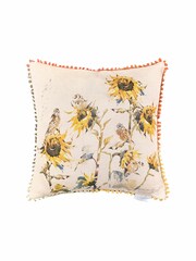 Voyage Ochre Goldfinch Animal Loop Edge Cushion - Image 2 of 4