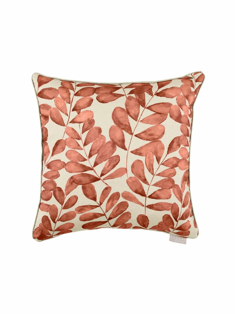 Voyage Amber Rowan Floral Piped Cushion - Image 2 of 4