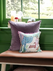 Voyage Linen Willow Woods Animal Loop Edge Cushion - Image 1 of 4