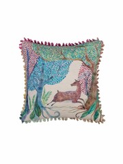 Voyage Linen Willow Woods Animal Loop Edge Cushion - Image 2 of 4