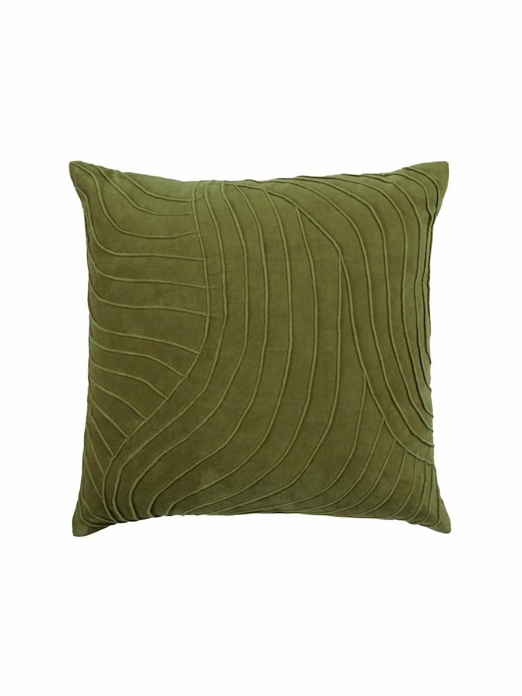 Voyage Sage Waterfall Abstract Cushion - Image 2 of 4