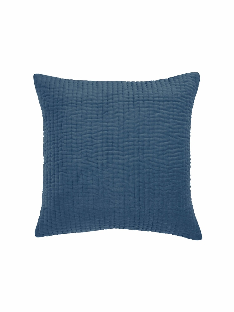 Voyage Bluebell 50 x 50cm Haze Velvet Cushion - Image 2 of 4