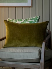 Voyage Olive Green 40 x 60cm Haze Velvet Cushion - Image 1 of 4