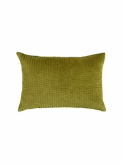 Voyage Olive Green 40 x 60cm Haze Velvet Cushion - Image 2 of 4