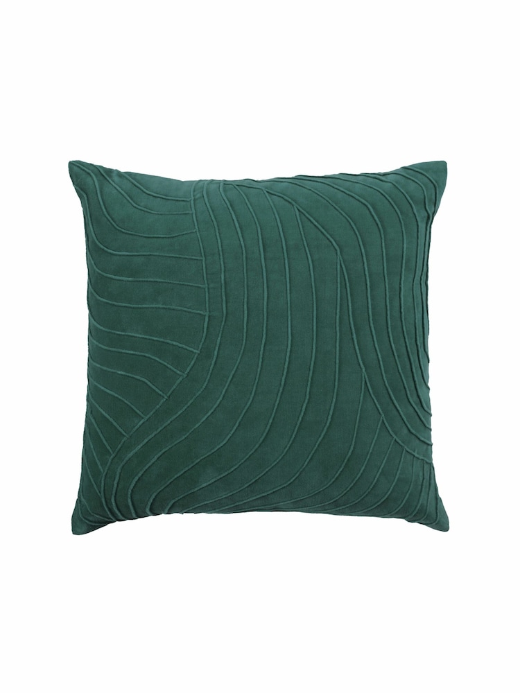 Voyage Teal Waterfall Abstract Cushion - Image 2 of 4