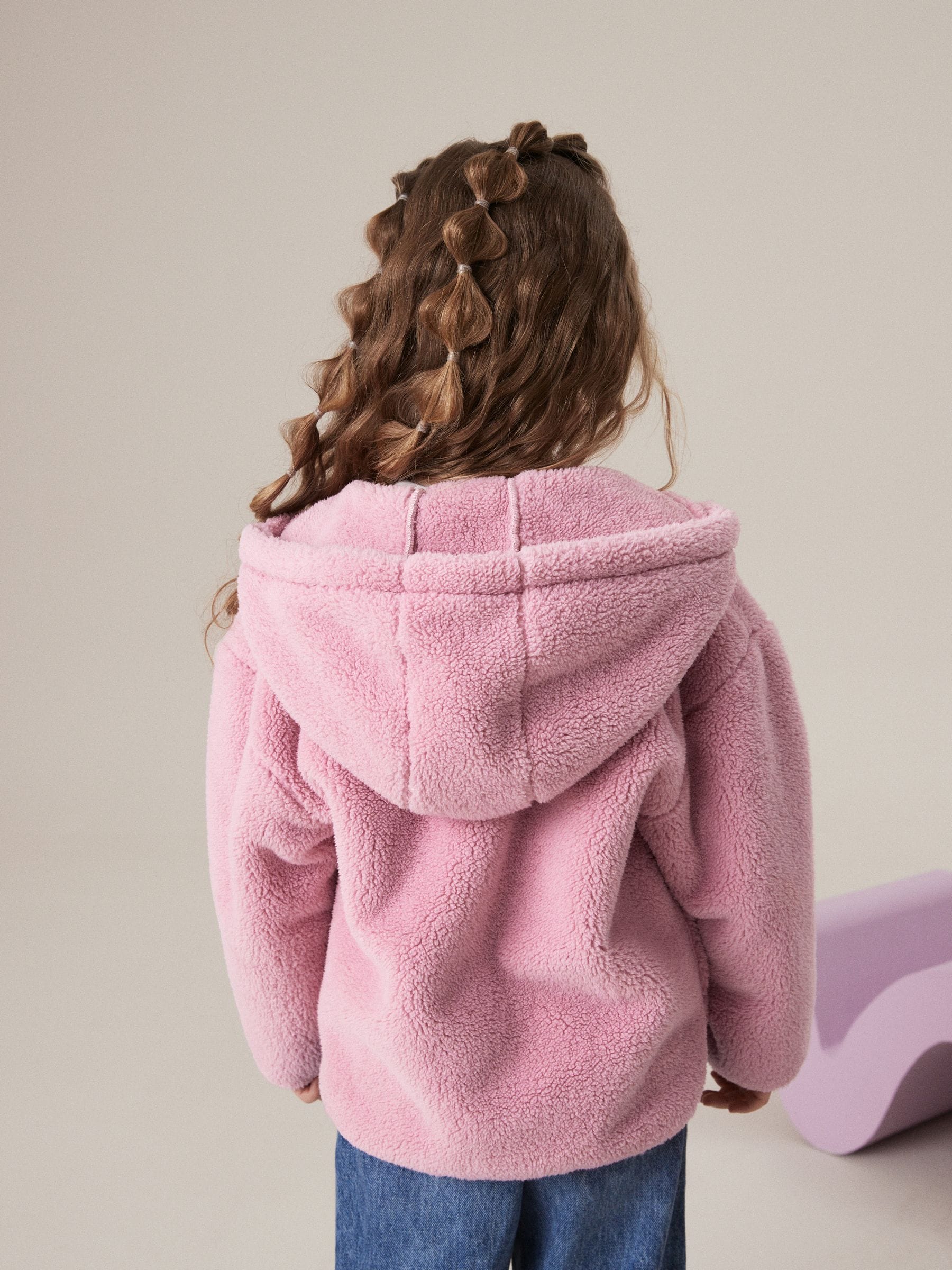 Pink borg jacket on sale