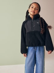 Black Borg Fleece Zip Through Jacket (3-16yrs) - Image 3 of 10