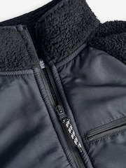 Black Borg Fleece Zip Through Jacket (3-16yrs) - Image 7 of 10