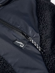 Black Borg Fleece Zip Through Jacket (3-16yrs) - Image 8 of 10