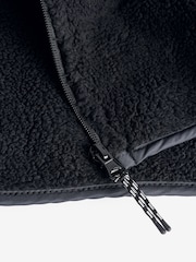 Black Borg Fleece Zip Through Jacket (3-16yrs) - Image 9 of 10