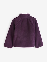 Dark Purple Borg Fleece Zip Through Jacket (3-16yrs) - Image 6 of 7