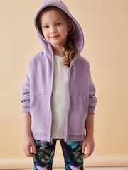 Flieder-Violett - Kapuzenjacke (3–16Jahre) - Bild 3 von 9