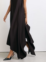 Reiss Robyn Wool-Blend Strapless Asymmetric Midi Dress - Imagen 4 de 8