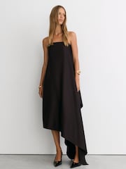 Reiss Robyn Wool-Blend Strapless Asymmetric Midi Dress - Imagen 5 de 8