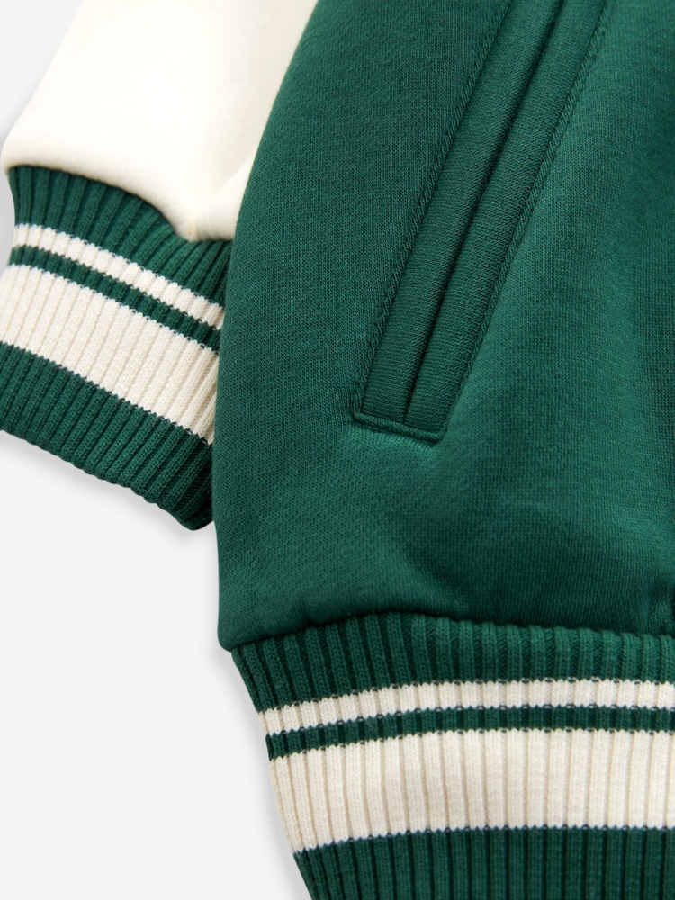 Green Varsity Embroidered Jacket (3-16yrs) - Image 9 of 9 Green Varsity Embroidered Jacket (3-16yrs) - Image 9 of 9
