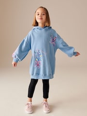 Blue Butterfly Printed Longline Hoodie (3-16yrs) - Image 1 of 7