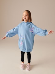 Blue Butterfly Printed Longline Hoodie (3-16yrs) - Image 3 of 7