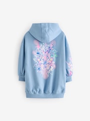 Blue Butterfly Printed Longline Hoodie (3-16yrs) - Image 6 of 7