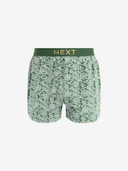 Blue/Green Floral Pattern 4 pack Boxers - Image 2 of 7