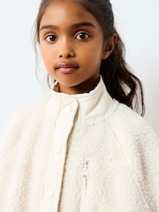Ecru Borg Fleece Popper Jacket (3-16yrs) - Image 6 of 6