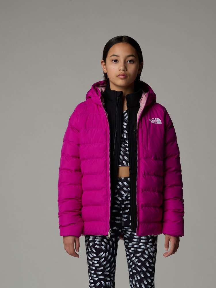 The North Face Purple Girls Reversible Perrito Hooded Jacket - Image 4 of 4