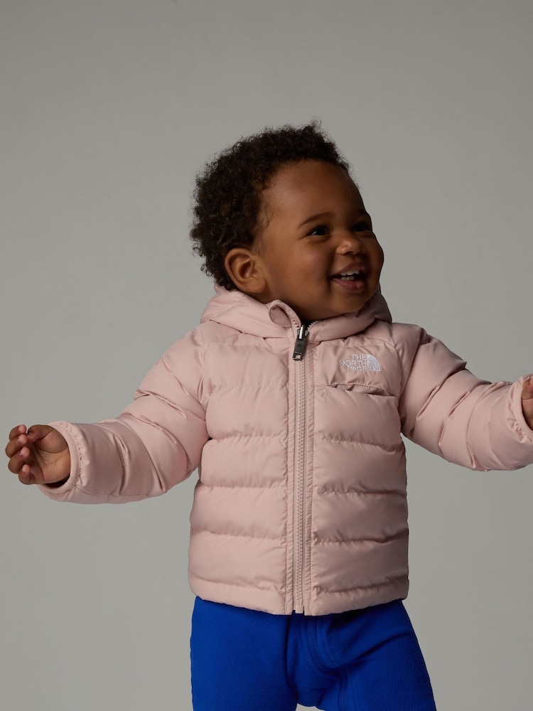 The North Face Pink Baby Reversible Perrito Hooded Jacket - Image 1 of 4