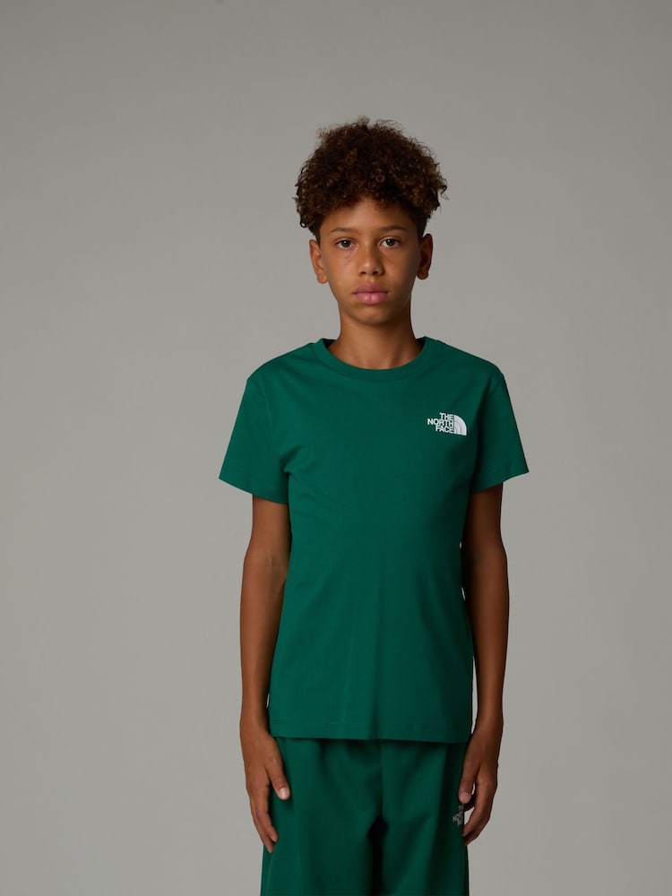 The North Face Green Boys 100% Cotton Redbox T-Shirt - Image 1 of 5