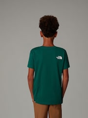 The North Face Green Teen Simple Dome Short Sleeve 100% Cotton T-Shirt - Image 2 of 6