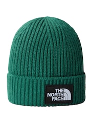 The North Face Green Logo Box Cuffed Beanie - Image 2 of 3