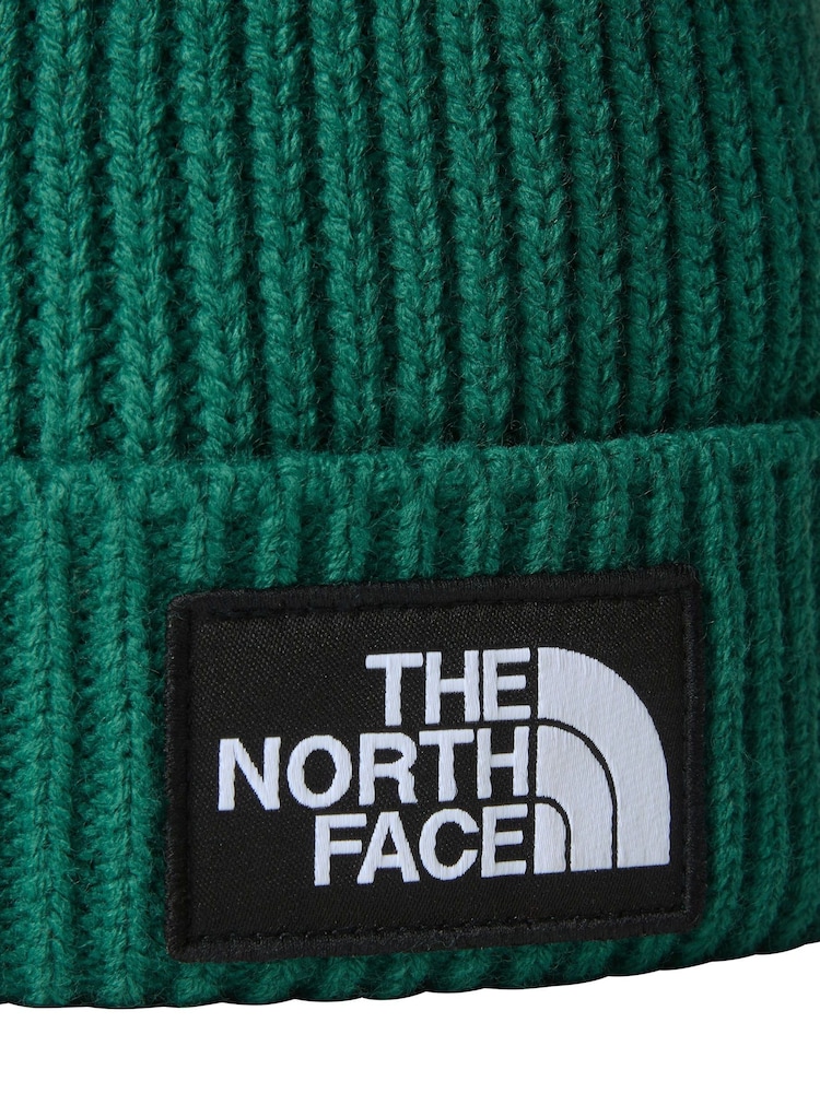 The North Face Green Logo Box Cuffed Beanie - Image 3 of 3