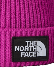 The North Face Purple Logo Box Cuffed Beanie - Image 3 of 3