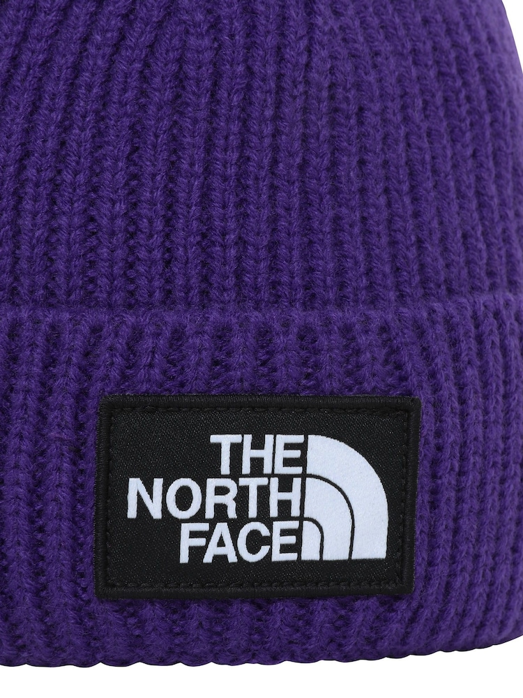 The North Face Purple Logo Box Cuffed Beanie - Image 3 of 3