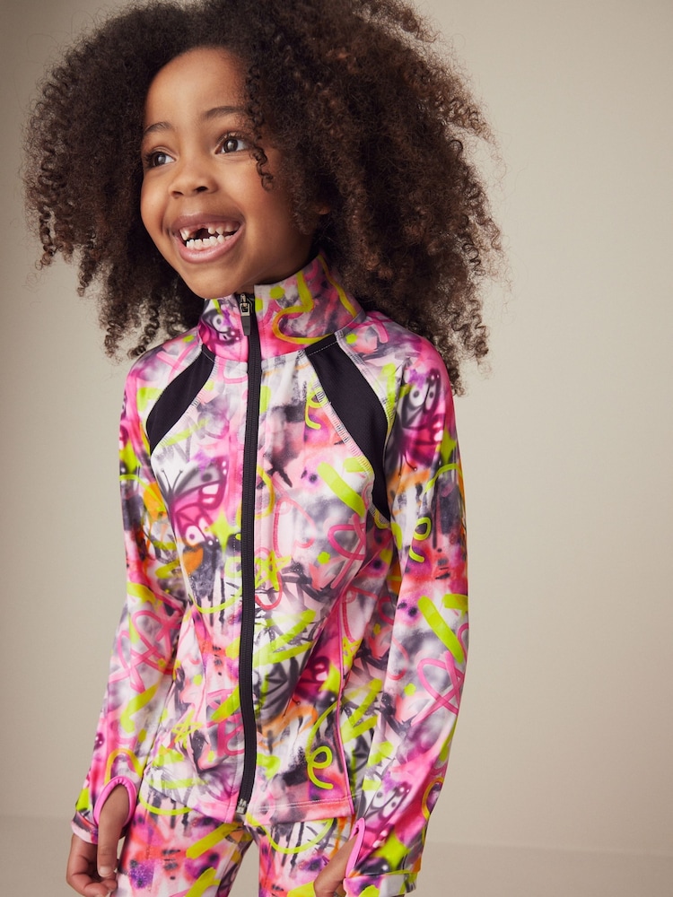 متعدد الألوان جرافيتي - سترة رياضية مزودة بسحاب كامل (3-16 سنة) - صورة 2 من 5 متعدد الألوان جرافيتي - سترة رياضية مزودة بسحاب كامل (3-16 سنة) - صورة 2 من 5