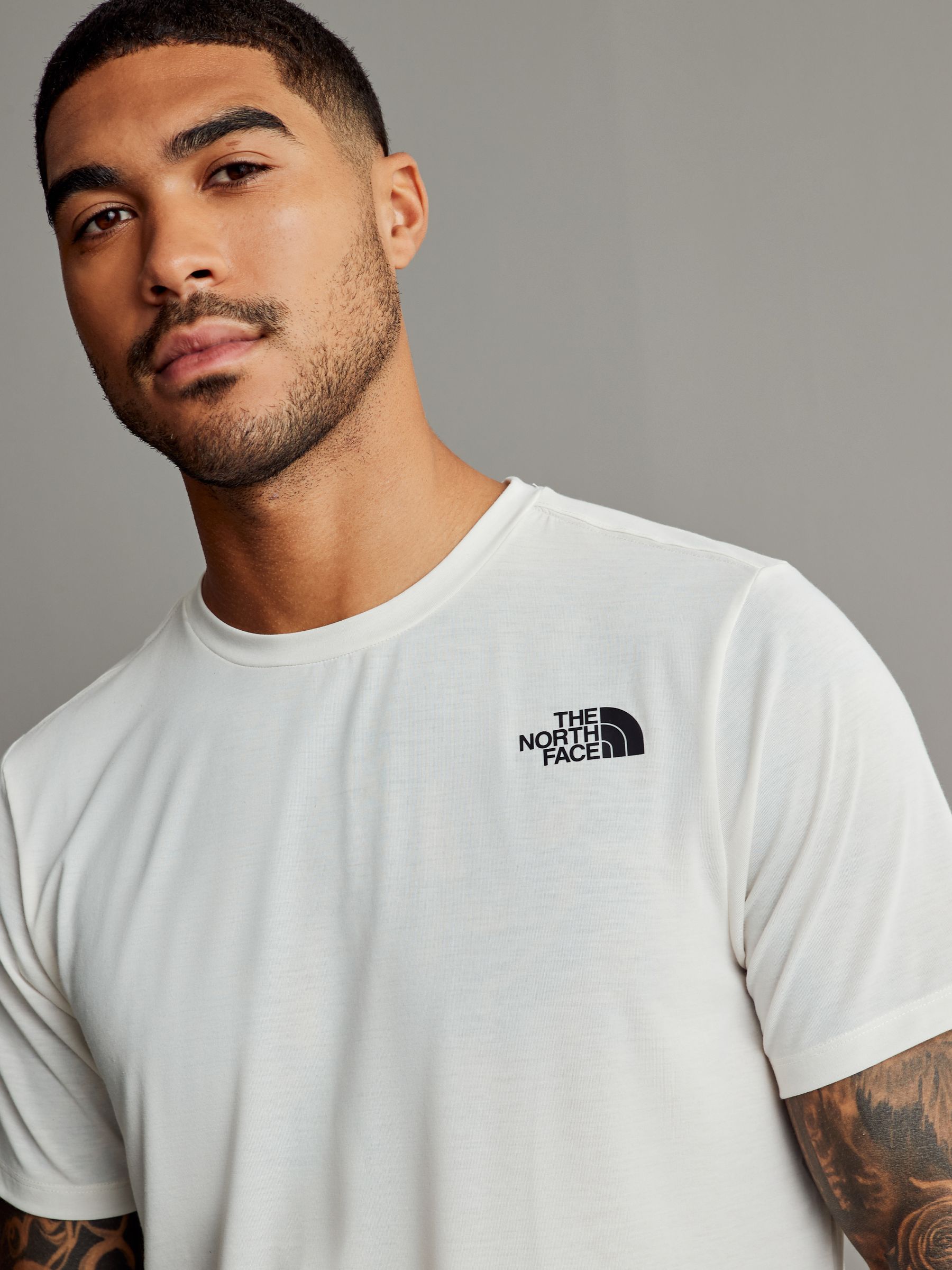 Buy The North Face White Topographic Back Print T-Shirt from