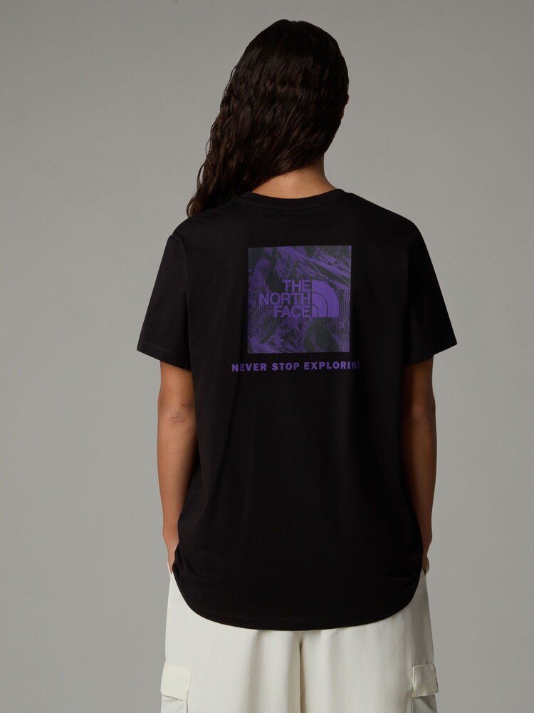 The North Face Black Womens Relaxed Redbox Graphic 100% Cotton T-Shirt - Image 1 of 4