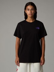 The North Face Black Womens Relaxed Redbox Graphic 100% Cotton T-Shirt - Image 2 of 4